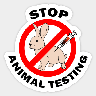 Stop Animal Testing Animal Activism Rabbit Animal Welfare Sticker